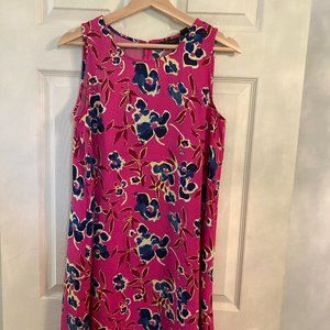 Halogen Pink Floral Sleeveless Shift Dress - EUC